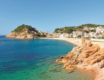 Blick auf den Strand von Tossa de Mar © Peter Eckert